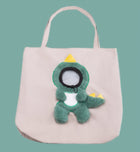 Beige dinosaur-style CloudSleep cat carrier tote
