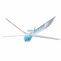 Blue CloudSleep flapping bird cat toy on white