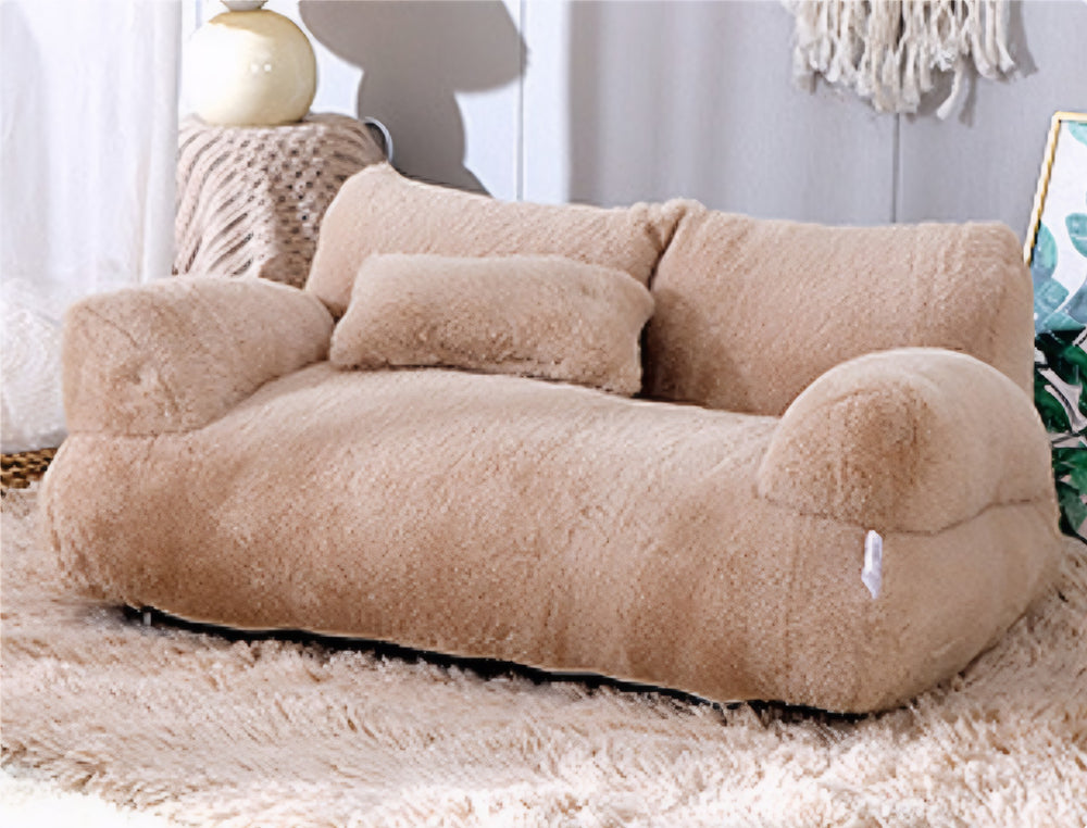 Mousse coffee CloudSleep plush sofa cat bed in a room