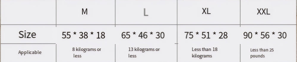 Size chart strip for the CloudSleep plush sofa cat bed