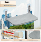 Gray plush cover CloudSleep window hammock for cats