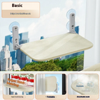 Beige mesh cover CloudSleep window hammock for cats